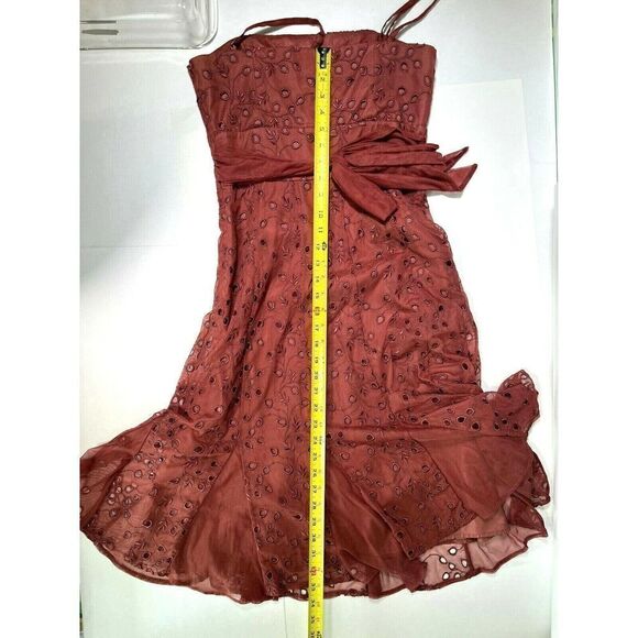 Coast Romantic Eyelet Dress A-Line Size 6 Embroidery Tulle Spaghetti Strap - Picture 7 of 12